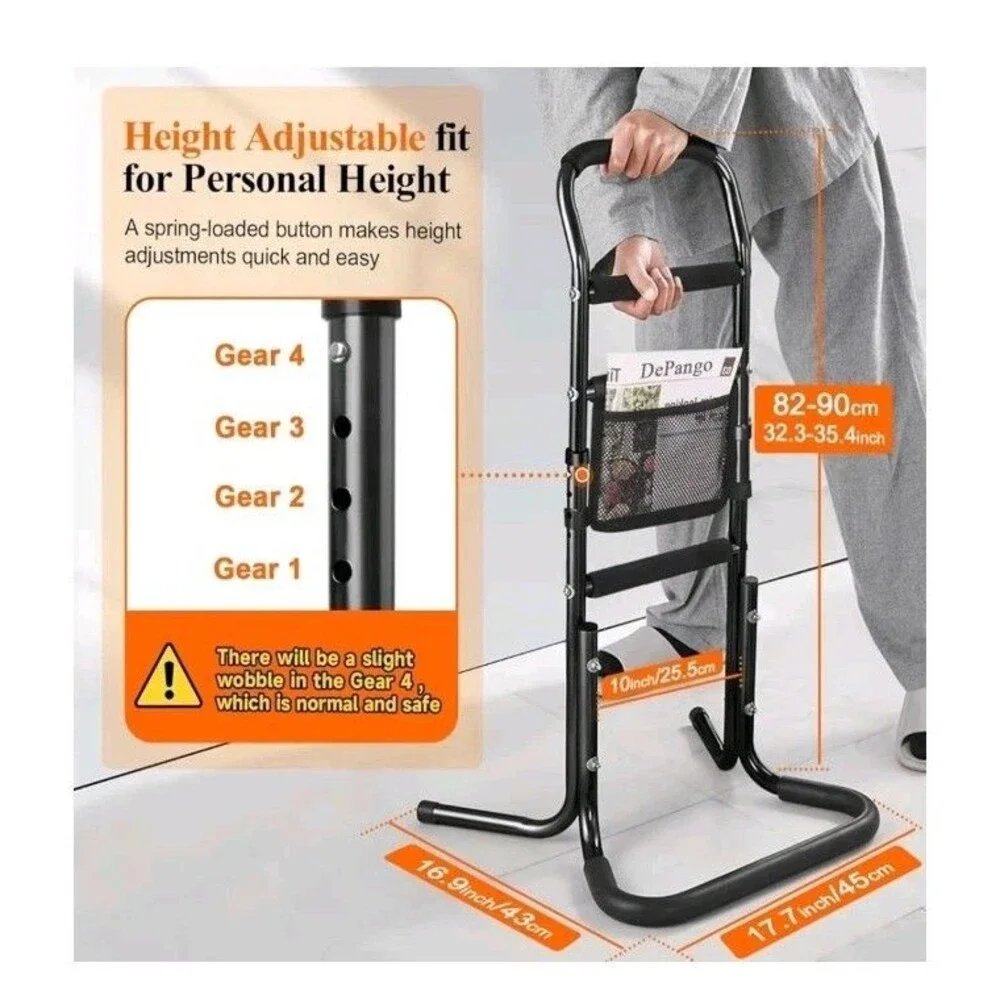 Adjustable Aluminum Alloy Mobility Stand Assist Aid,  Walking Support with 300lb